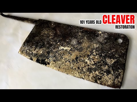 Old Antique Rusty Cleaver Restoration Upgrade