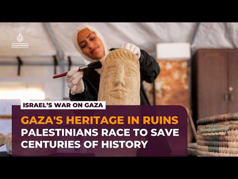 Palestinians race to save Gaza’s ancient artefacts from the rubble