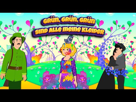 GRÜN, GRÜN, GRÜN SIND ALLE MEINE KLEIDER 🎨👗 - SING SONG Kinderlieder - Farbenlied/Berufe