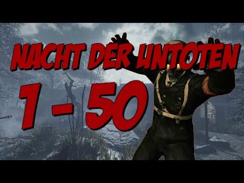 Nacht Der Untoten rounds 1-50 full gameplay + setup- World At War Zombies