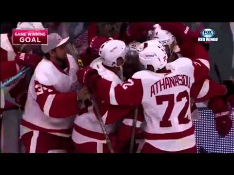 Gustav Nyquist's perfect backhand pass to set up Tomas Tatar's OT goal