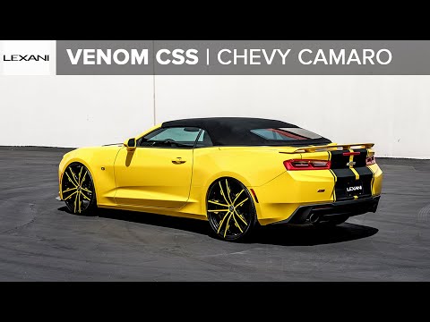 Dropped Bumblebee Camaro on 24" Venom Custom Finish LEXANI WHEELS