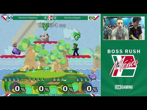 Boss Rush Mexico Doubles Losers Semis - Sherbert/Napkins (Blue) vs Bin/Ilovebagelz (Green)