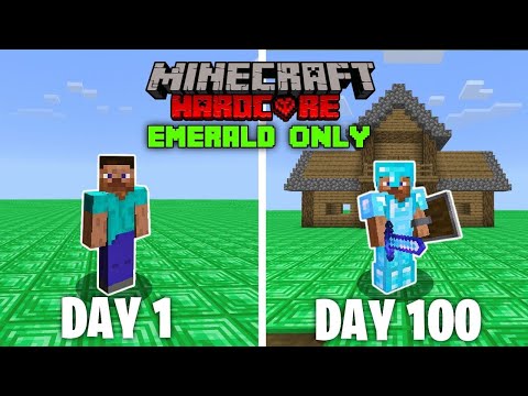 100 Days Only Using Emeralds in Minecraft?!