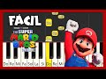 SUPER MARIO BROS PIANO FÁCIL CON NOTAS