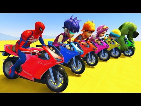 TRANSPORTING CARS & FRUITS WITH COLORED & JOHN DEERE vs CLAAS vs FENDT TRACTORS - BeamNG.drive