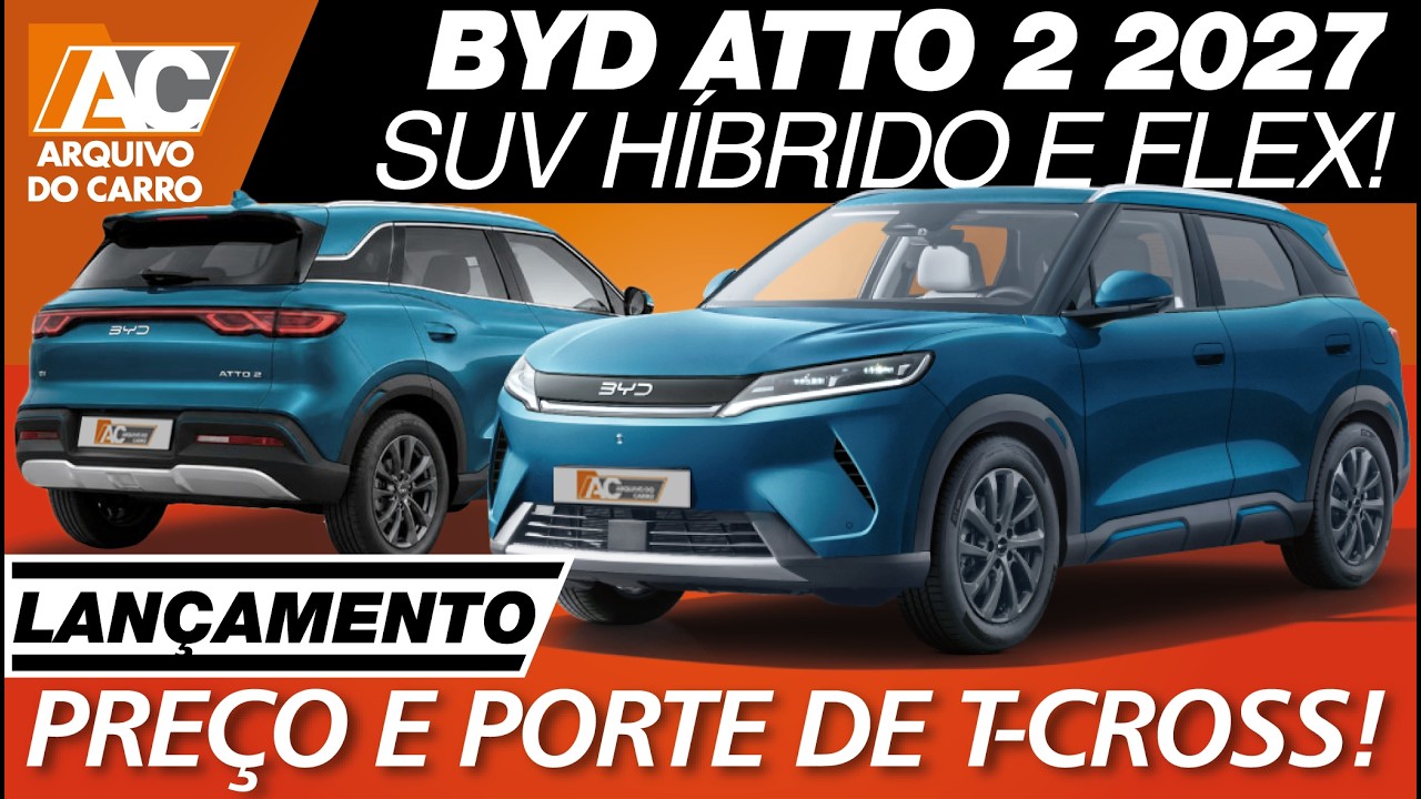 LANÇAMENTO: BYD ATTO 2 EM PRÉ-VENDA! SUV NACIONAL HÍBRIDO FLEX ANTI T-CROSS!