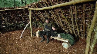 3 Days Building and Camping in Bushcraft Survival Shelter