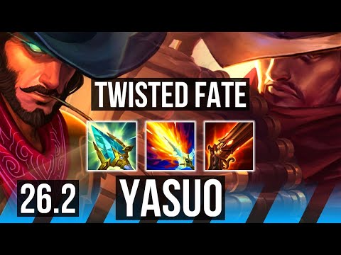 TWISTED FATE vs YASUO (MID) | 4k gold comeback | KR Diamond | 26.2