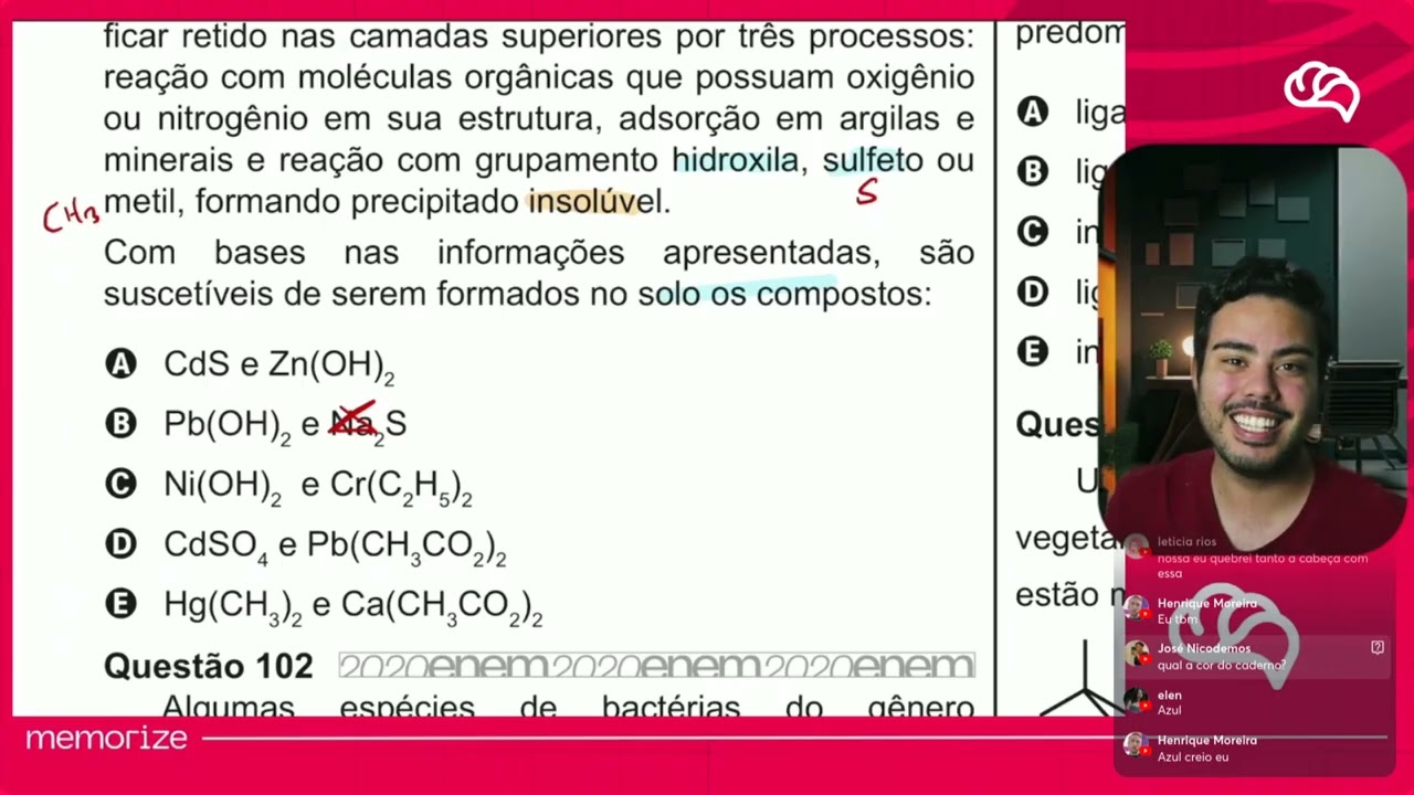Resolução em Vídeo — Questão 101 ENEM 2020 PPL