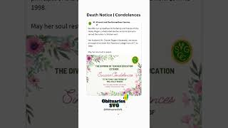 Hailey Rodgers | Funeral Announcement #ObituariesSVG #Obituaries #SVG