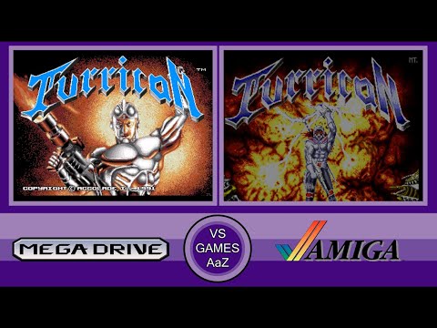 Turrican (Mega Drive VS AMIGA) Side by side Graphics Comparison