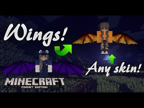 Get 3D WINGS on ANY Minecraft SKIN (Everybody can see) - Minecraft W10/MCPE/MCBE (Easy 5 minutes!)