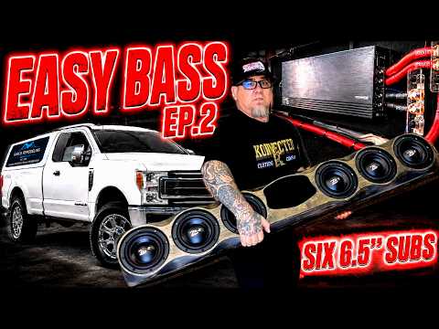 Easy BASS for the F-250 Work Truck 🔊 Six 6.5" Subs + 4,000 Watt amp | Full install ep.2