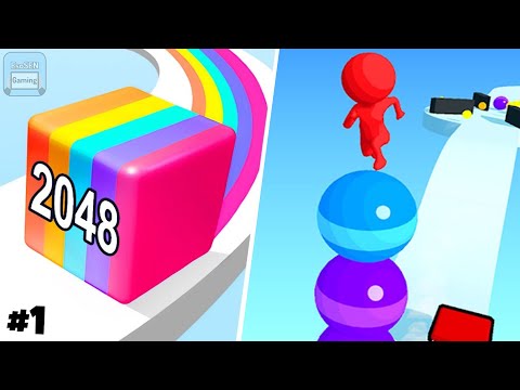 Jelly Run 2048 | Stack Rider | All Levels Gameplay | Android, iOS | Satisfying Mobile Games #1
