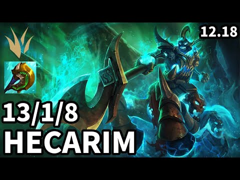 Hecarim Jungle vs Lee Sin - Ranked Grandmaster - Patch KR 12.18