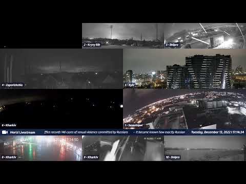Live views from Ukraine 12/13/2022 A - Kramatorsk, Kharkiv, Kyiv, Zaporizhzhia and other cities