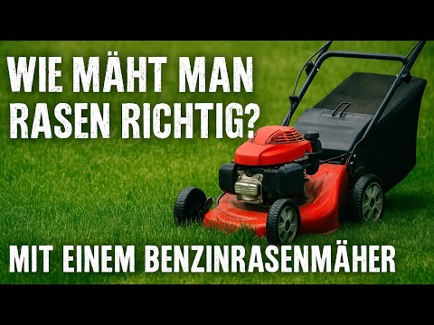 WIE MÄHT MAN RASEN RICHTIG ? MIT EINEM BENZINRASENMÄHER 🏡