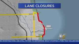 Lake Shore Drive Resurfacing Project Reduces Lanes Downtown