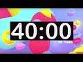 40 Minute Countdown Timer with Music for Kids, Classroom, Children, Dance, Learn, Study, Play!