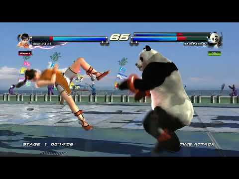Tekken Tag Tournament 2 Xiaoyu Vs. Kazuya and Panda