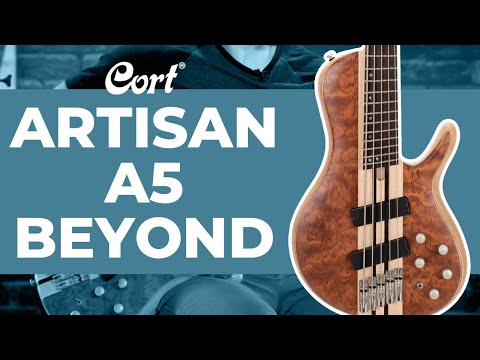 Cort A5BEYONDOPBN Single Cutaway Bubinga Top on Ash Body Multi-Scale 5-Electric Bass Guitar w/Hard Case image 13