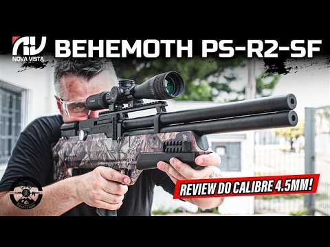 Carabina PCP Behemoth PS-R2-SF Camuflada 4.5mm Bullpup Nova Vista