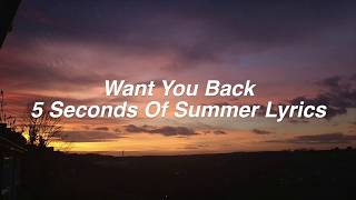 Want You Back || 5 Seconds Of Summer Lyrics