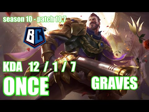【韓国サーバー/GM】BC ONCE グレイブス(Graves) VS リーシン(Leesin) JG - Patch10.7 KR Ranked【LoL】