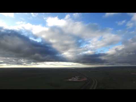 UHD 4K - Cloudy Inspire Flight on the High Plains