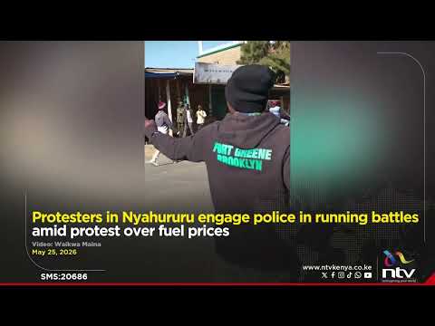 Protesters in Nyahururu engage police in running battles amid protest over fuel prices