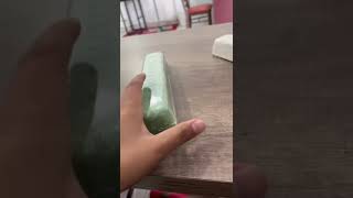 Barra Piedra Para Pulir Cromo-acero Inox 22cm Verde-Blanco