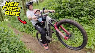 MY 9 MONTH OLD BABY'S FIRST MTB RIDE - WARNING EXTREMELY WHOLESOME CONTENT!