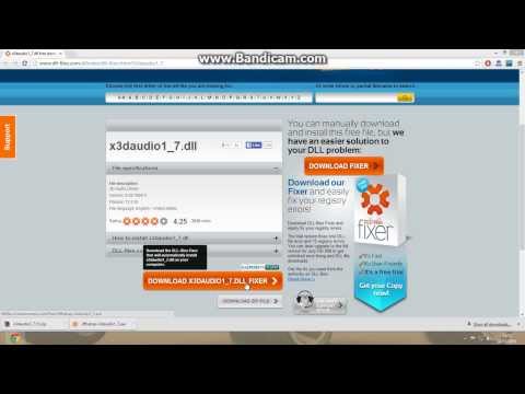 comment installer x3daudio1_7.dll