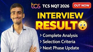 TCS NQT 2026 Interview Result 😲 | Complete Analysis + Next Phase Update