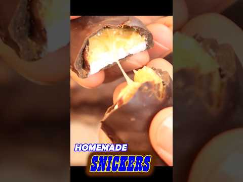 Snickers 2 ways (original vs healthier) #chocolate #snickers #dessert #vegan #veganrecipes #fyp