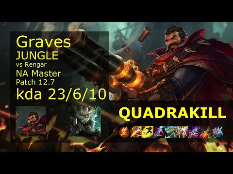 Graves vs Rengar Jungle - NA 23/6/10 Patch 12.7 Gameplay