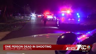 Death investigation underway after shooting on Abscott Street in Port Charlotte