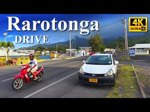 Rarotonga - Cook Islands   Driving around island 4K UHD