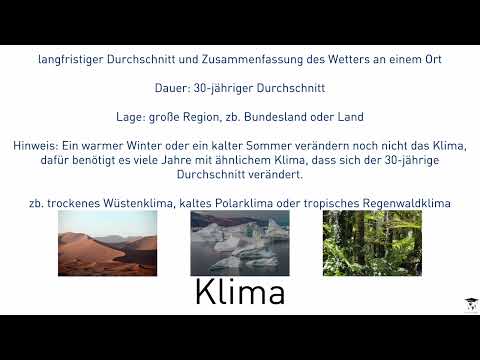 Wetter, Witterung oder Klima + Übungen