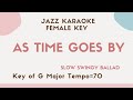 As time goes by - Jazz KARAOKE (Instrumental backing track) - female key