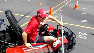 preview picture of video 'NASCAR Joey Logano Test Drives Fiesta Village Race Cars'