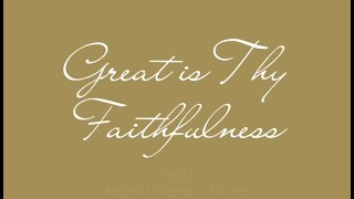 John McDermott - Great is Thy Faithfulness LIVE