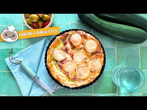 Grated Zucchini Quiche with Goat Cheese and Smoked Bacon