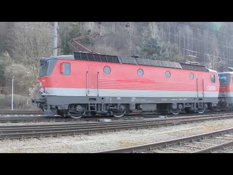 Zugverkehr am Brucker Frachtenbahnhof (Bruck an der Mur, 16.2.2019)