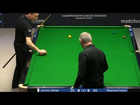 JIMMY WHITE given WARNING for conceding frame Vs Reanne Evans - 2023 Championship League Snooker