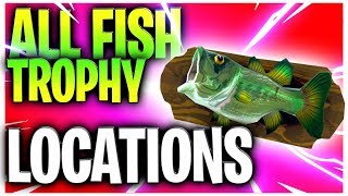 &quot;Dance with a fish trophy at different Named Locations&quot; - All 7 Fish Trophy Locations!