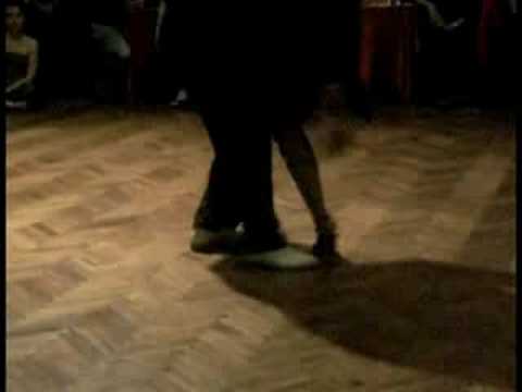  Corina de la Rosa  and  Julio Balmaceda  are  dancing  to  the  tango  "  Esta Noche De Luna  "
