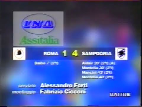 1996-97 (3a - 21-09-96) Roma-Sampdoria 1-4 [Balbo,Aut.Aldair,Montella 2,R.Mancini] Serv D.S.Rai3