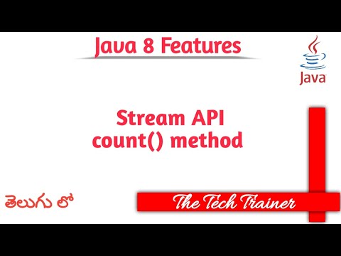 Stream Api Count Method Java Java8 Java8stream Javatutorial Telugu The Tech Trainer